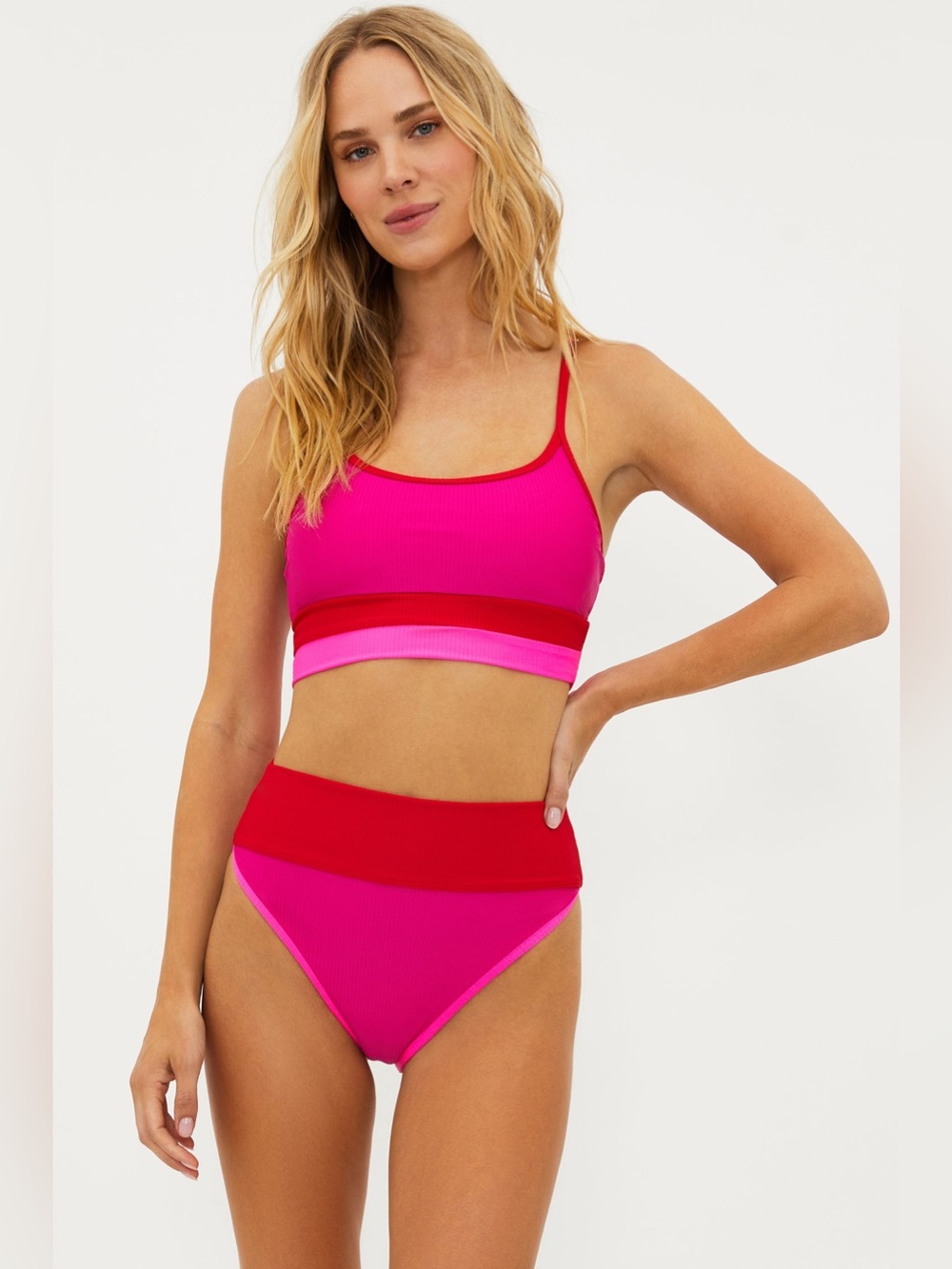 New! SET Beach Riot Eva Top Emmy High-waist Bottom bikini 34147